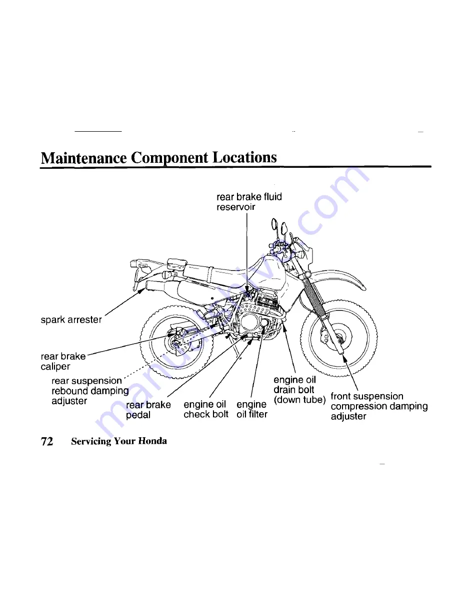 Honda XR650L Owner'S Manual Download Page 80