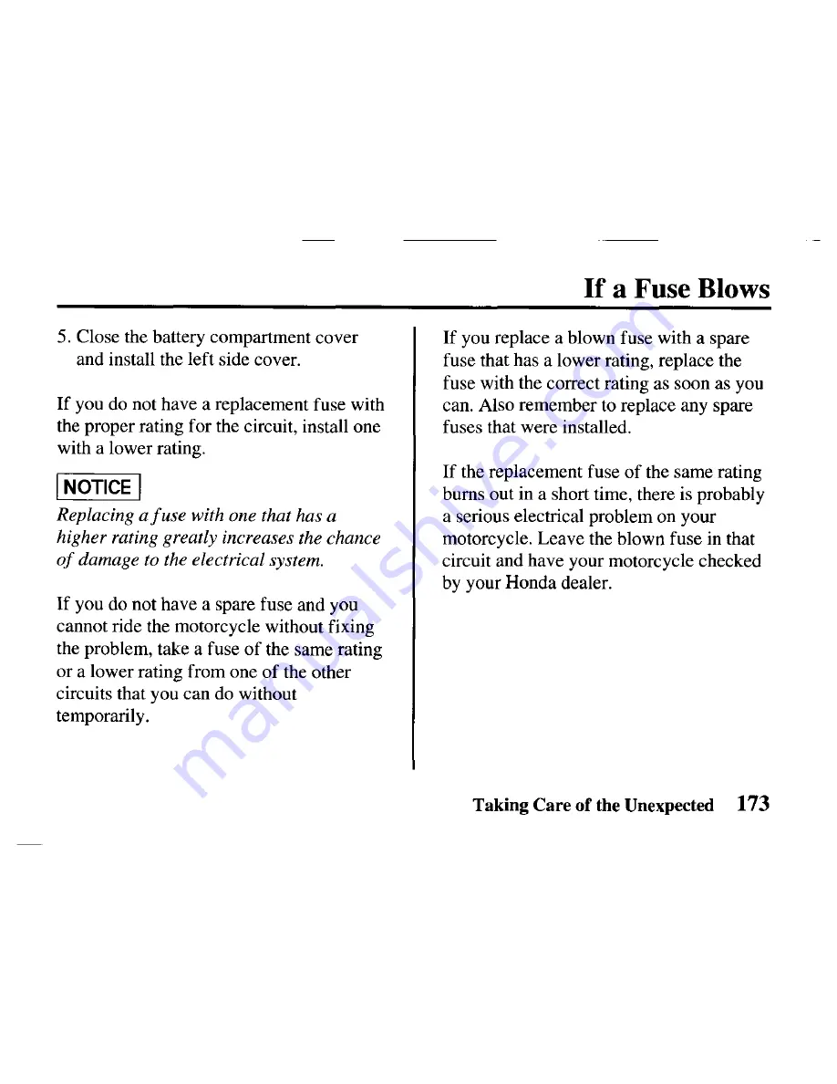 Honda XR650L Owner'S Manual Download Page 181