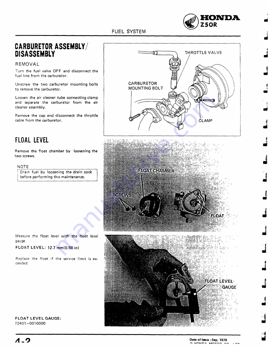 Honda Z50R 1979 Manual Download Page 32