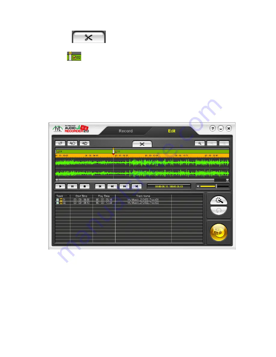 Honestech Audio Recorder 2.0 Deluxe Скачать руководство пользователя страница 30