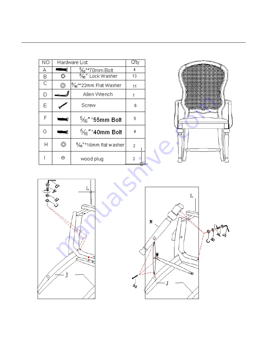 Hooker Furniture Boheme Gaston 5750-75401-LTWD Assembly Instruction Download Page 1