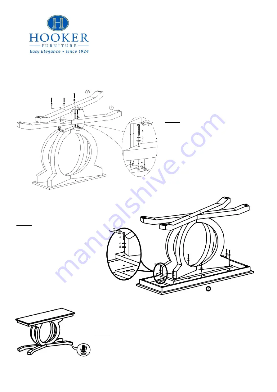 Hooker Furniture KINSEY 5066-8016 Assembly Instruction Download Page 2