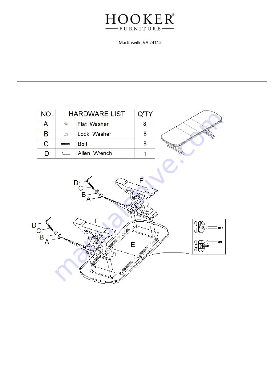 Hooker Furniture Le Vieux 6960-75200B-87 Assembly Instruction Download Page 1