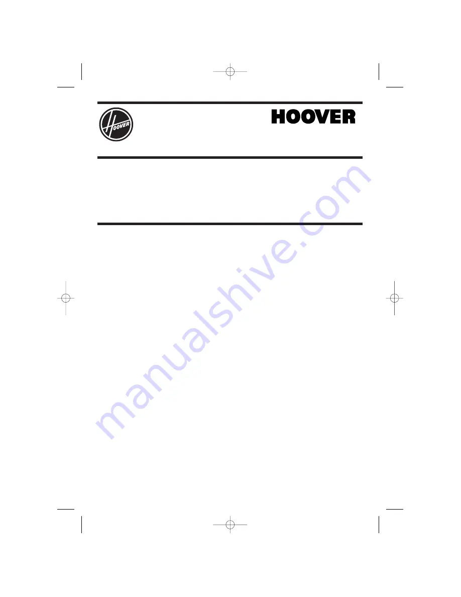 Hoover ASM 160 Instructions For Use Manual Download Page 1