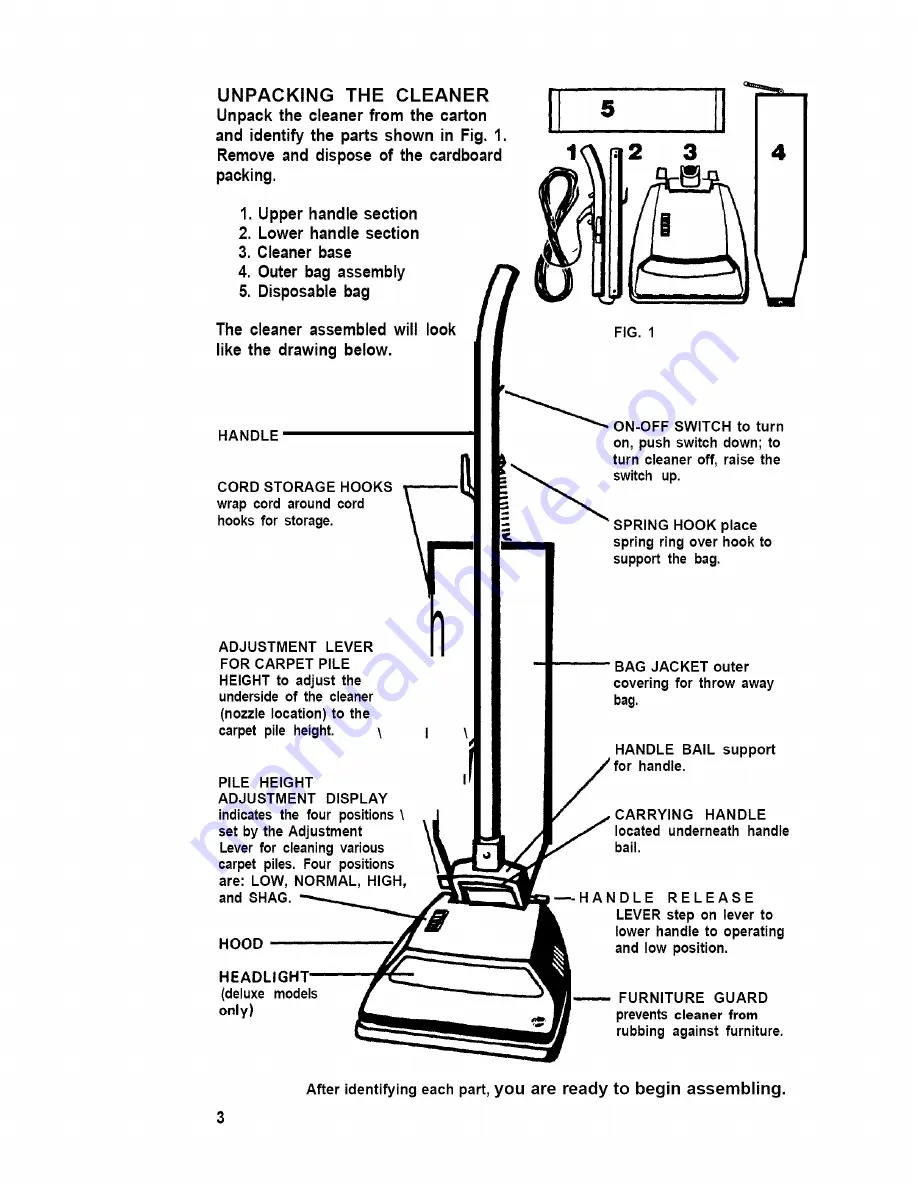 Hoover Convertible U4037 Owner'S Manual Download Page 4