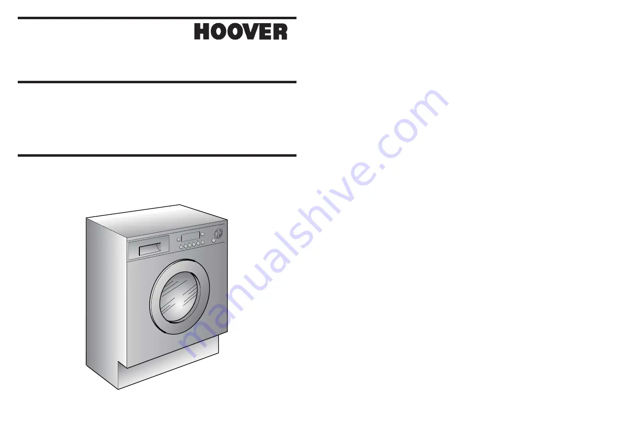 Hoover HWB 814 D Instructions For Use Manual Download Page 1