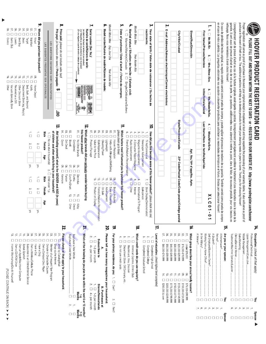 Hoover S3590 - Duros Power Nozzle Canister Vacuum Cleaner Owner'S Manual Download Page 23