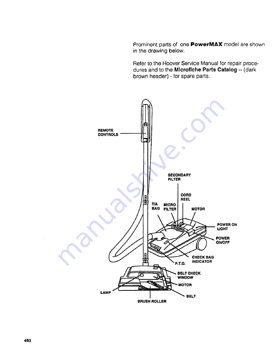 Hoover Spectrum S3575 Service Instructions Manual Download Page 2