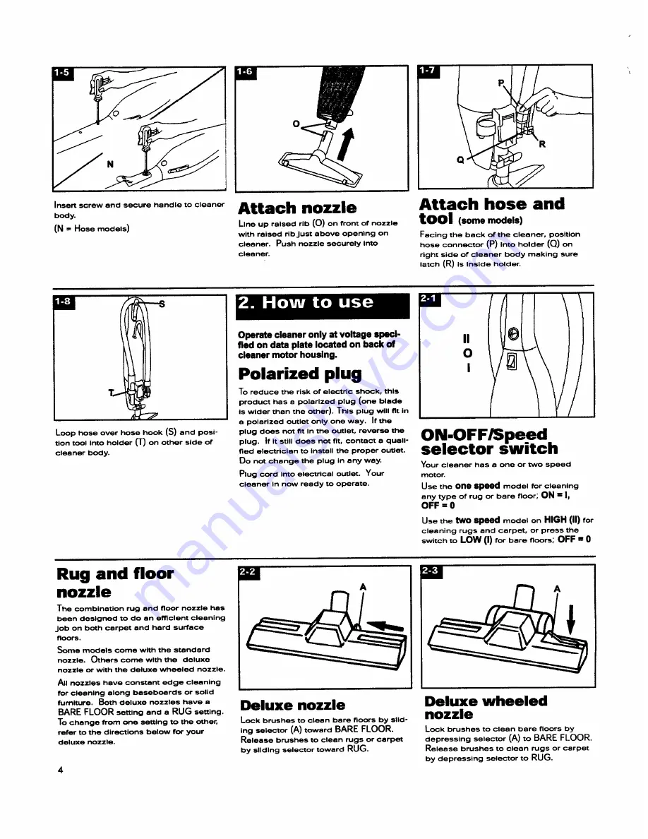 Hoover Stick Vacuum Owner'S Manual Download Page 4