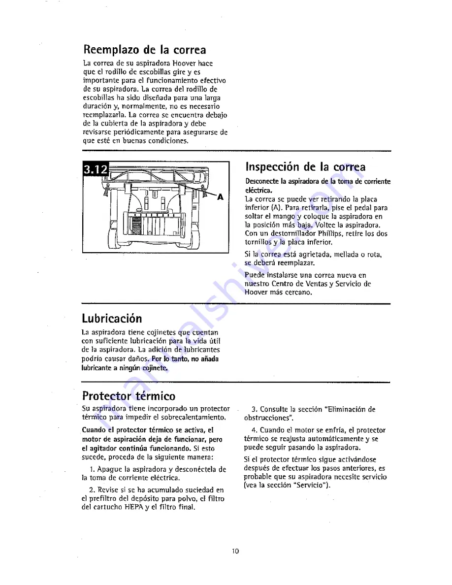 Hoover U5184-900 - Whisper Cyclonic Upright Vacuum Owner'S Manual Download Page 25