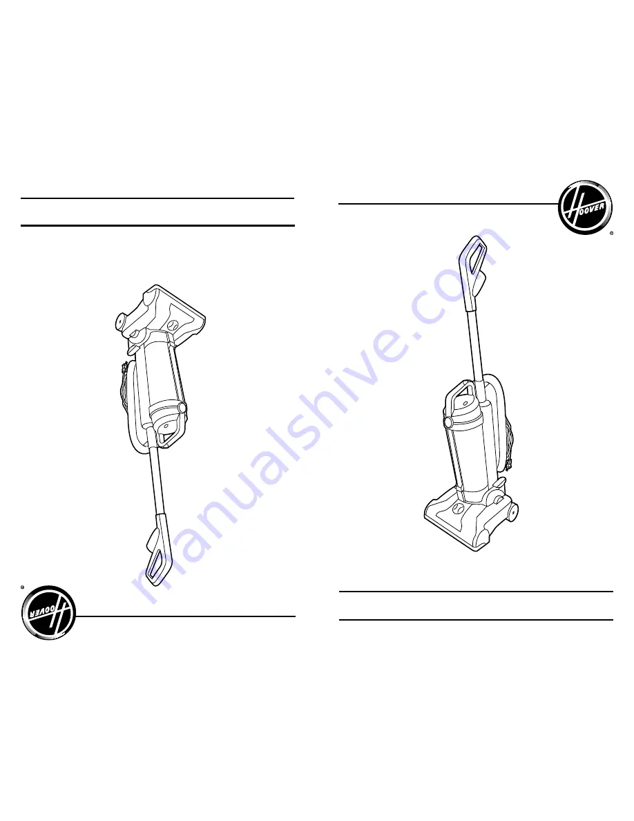 Hoover UH20040 Owner'S Manual Download Page 1