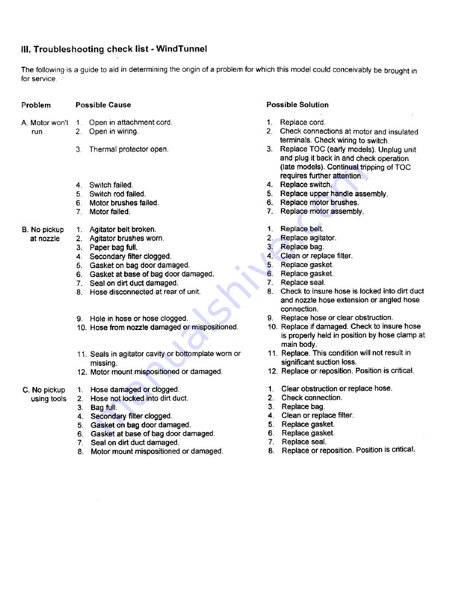 Hoover WindTunnel U5445-900 Owner'S Manual Download Page 16