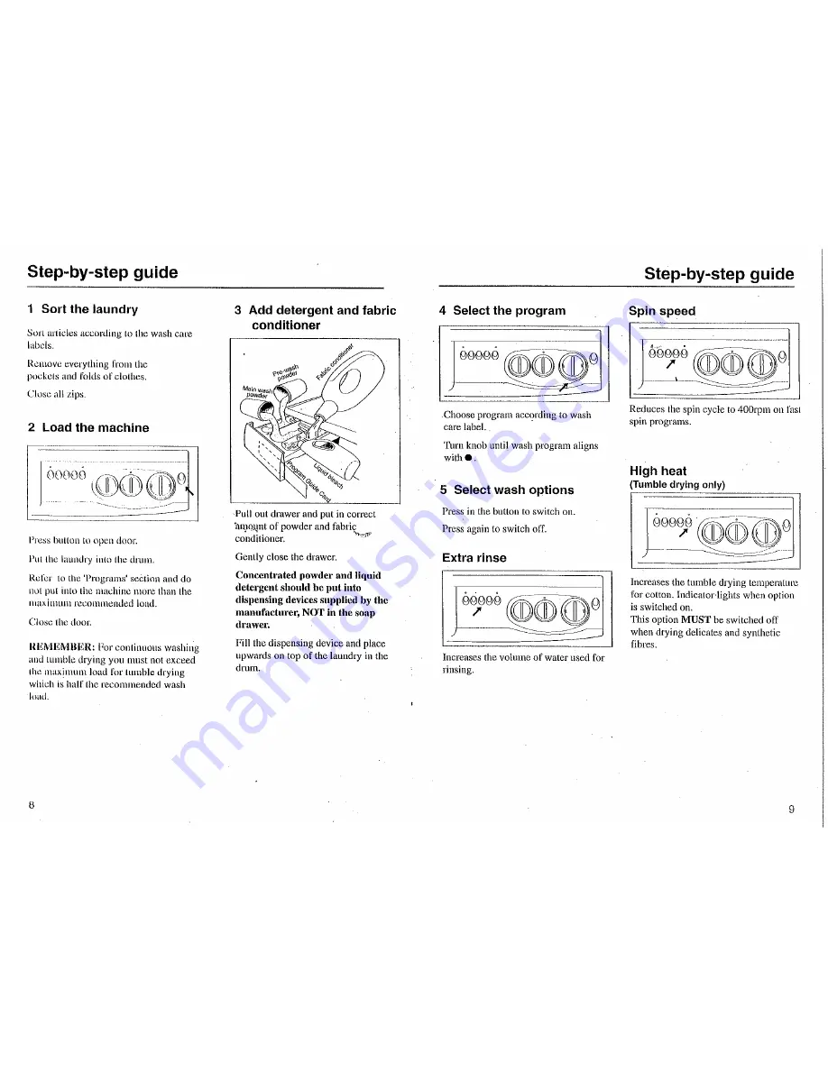 Hoover WS 130 User Manual Download Page 8