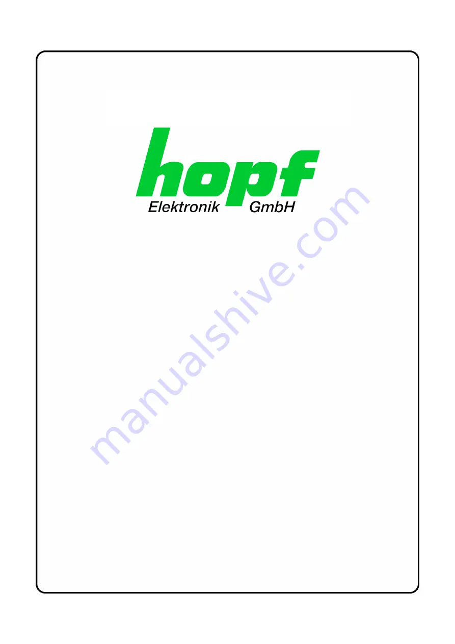 hopf 4465AC Additional Technical Manual Download Page 1