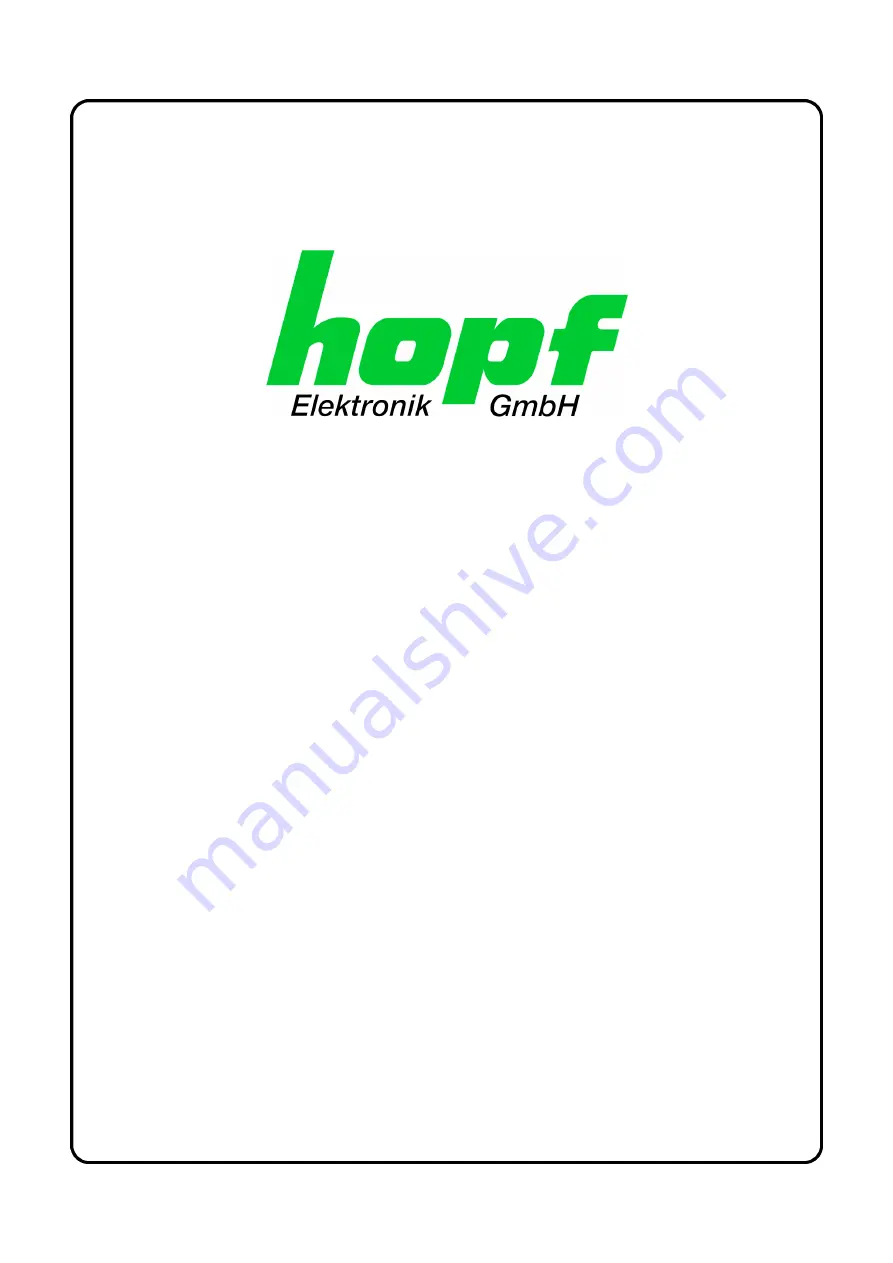 hopf 7001RC Technical Manual Download Page 1