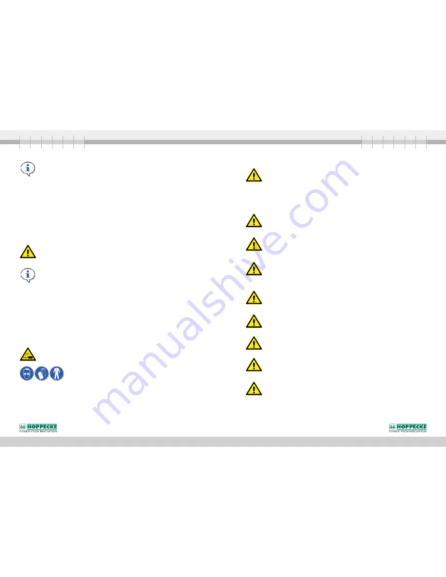 Hoppecke 5 OPzV 250 Installation, Commissioning And Operating Instructions Download Page 5