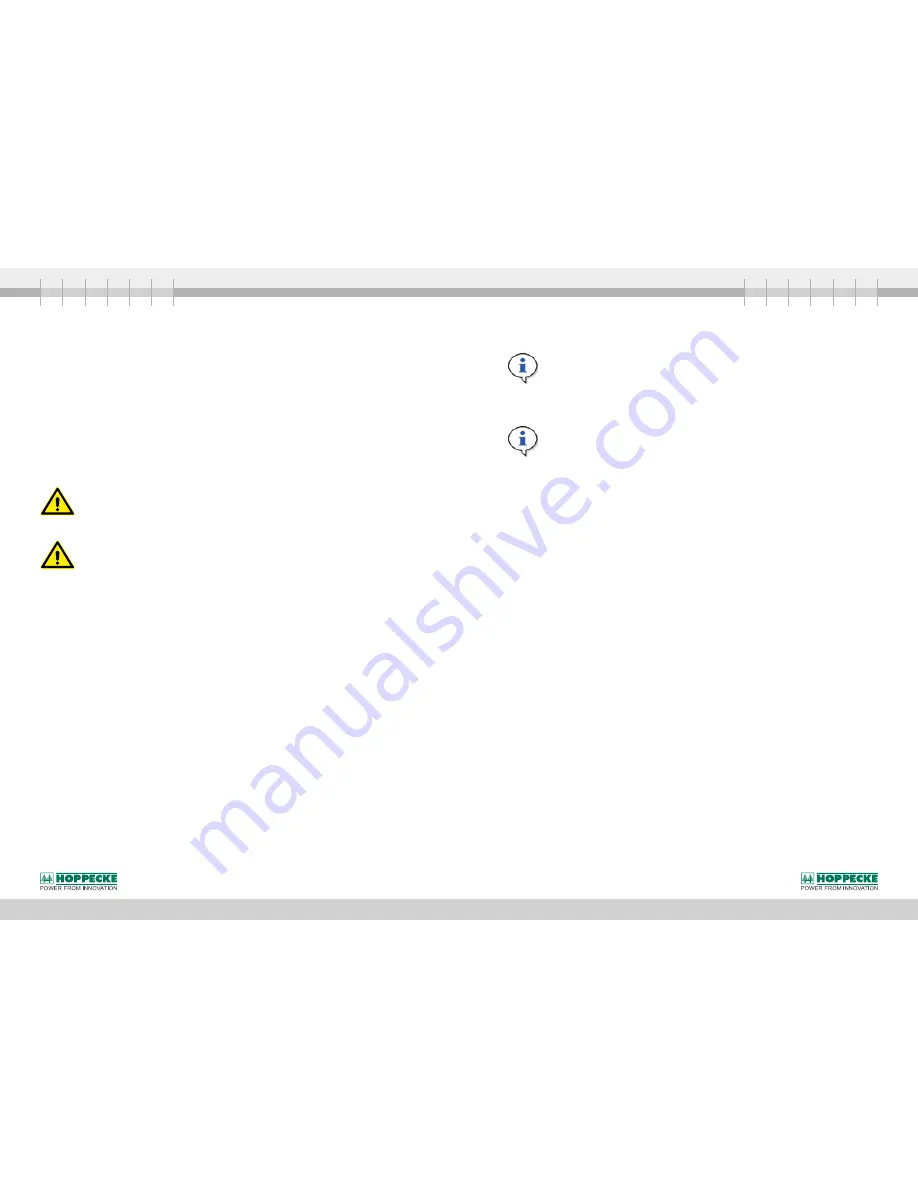 Hoppecke 5 OPzV 250 Installation, Commissioning And Operating Instructions Download Page 25