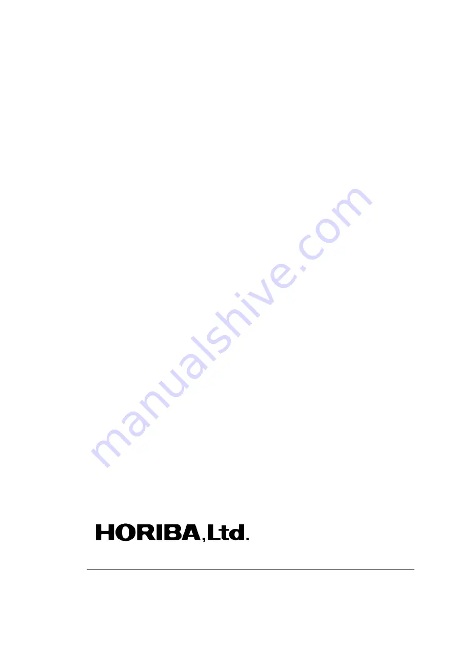 horiba ENDA-5000 Instruction Manual Download Page 133