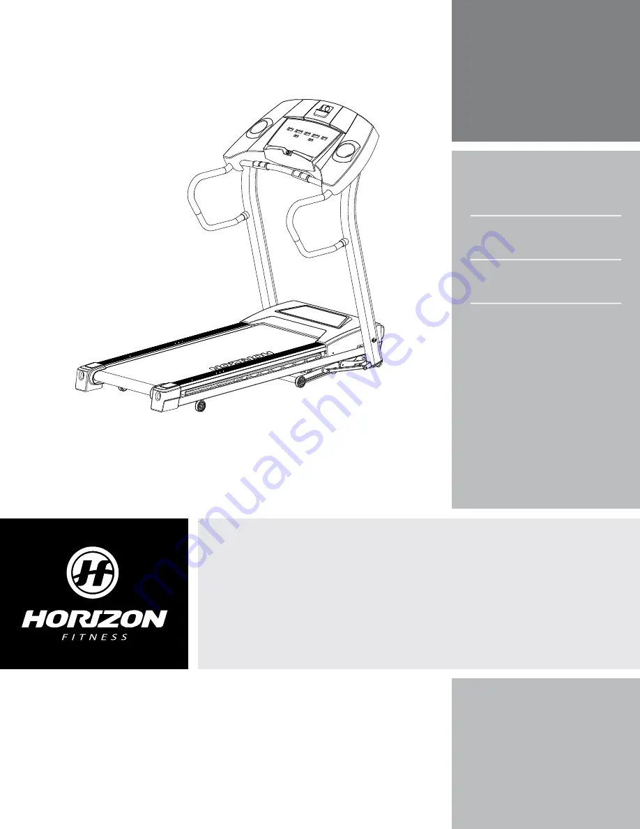 Horizon Fitness HORIZON CLUB T700 Скачать руководство пользователя страница 1