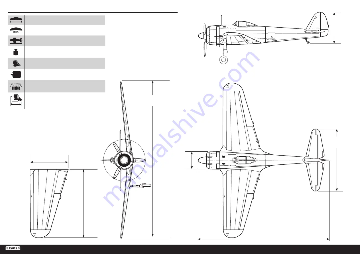 Horizon Hobby Hangar 9 Ki-43 Oscar 60cc Instruction Manual Download Page 145