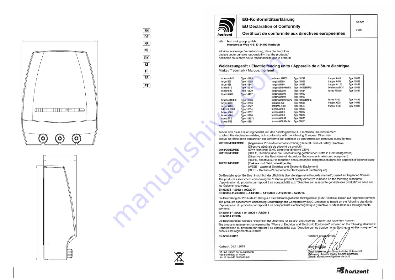 Horizont 10614 Instruction Manual Download Page 18