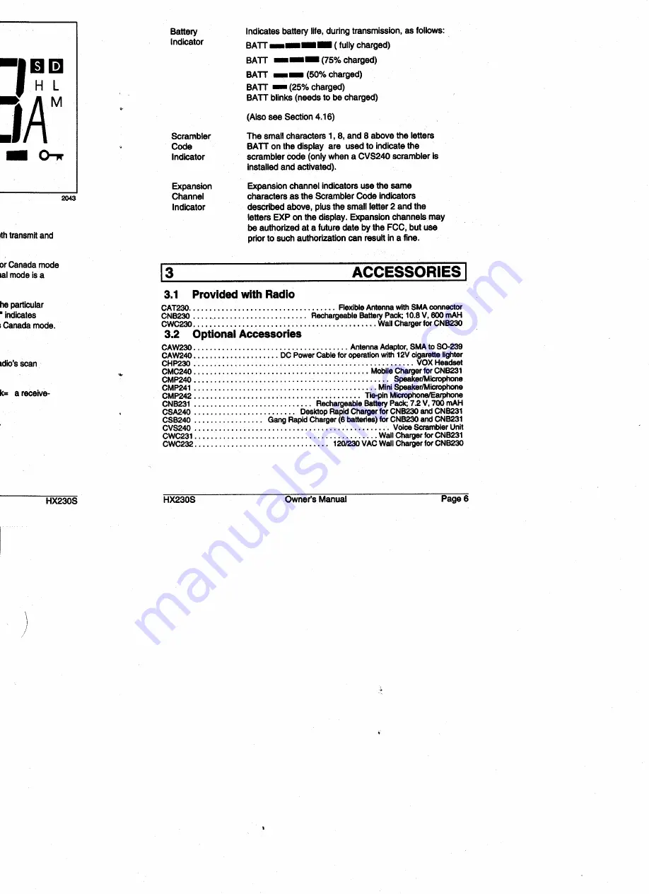 Horizont HX230S Owner'S Manual Download Page 8