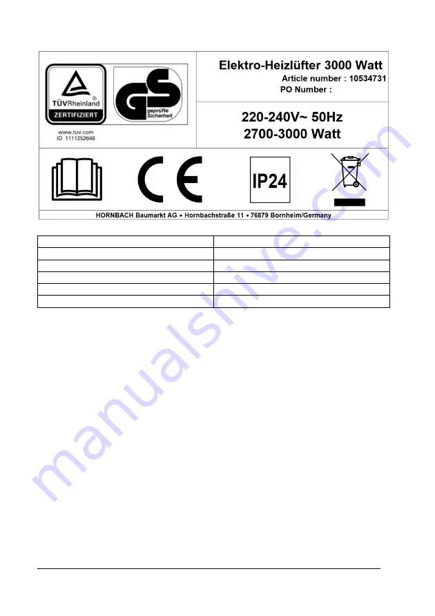 Hornbach 10534731 User Manual Download Page 5