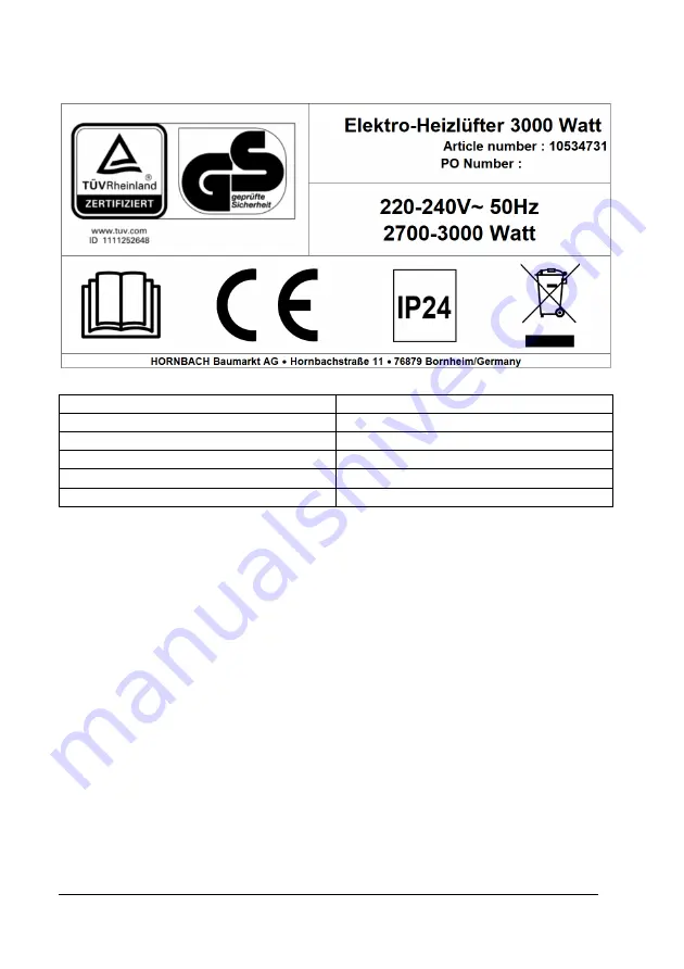 Hornbach 10534731 User Manual Download Page 33