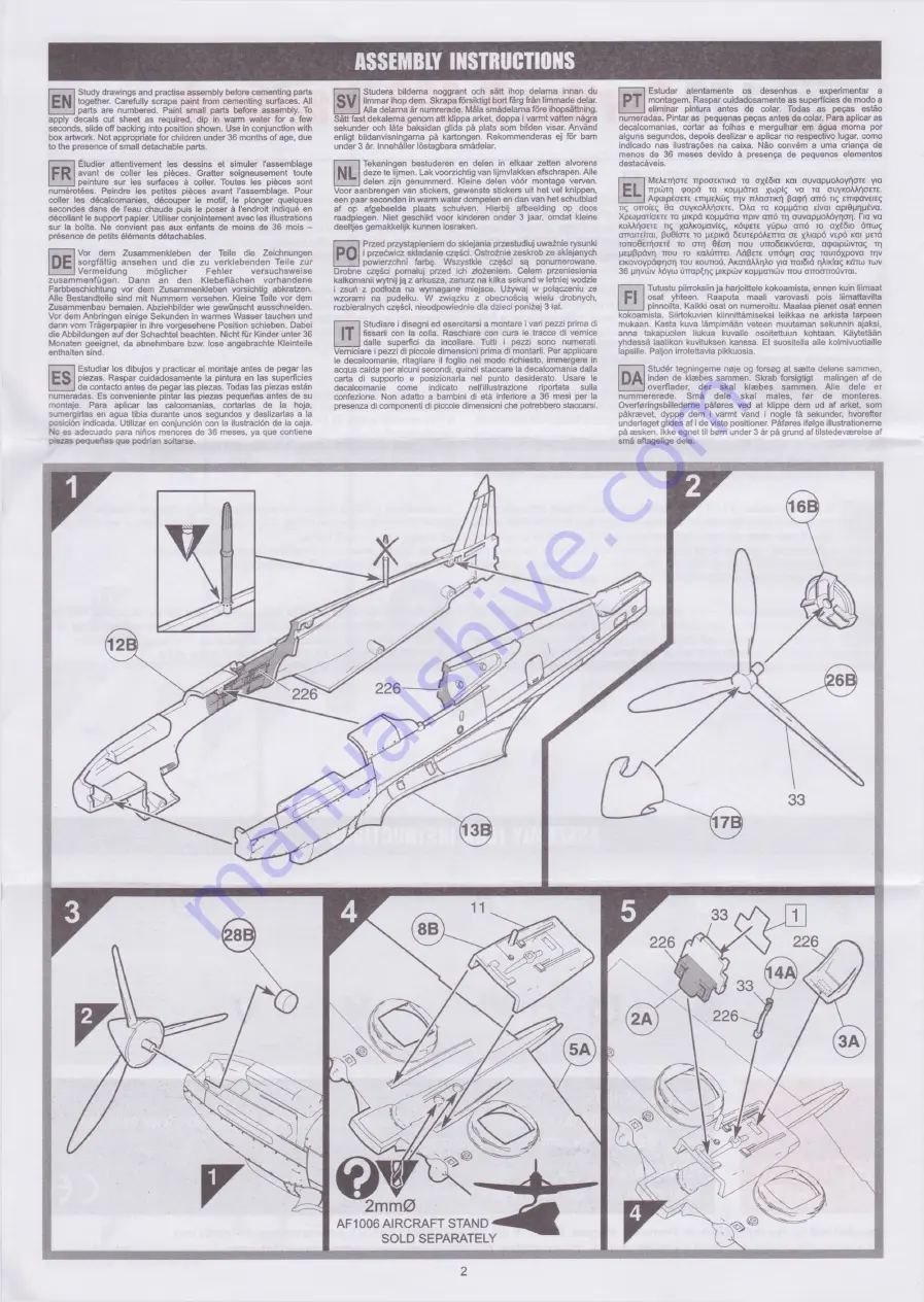 Hornby Hobbies Airfix A01003B Скачать руководство пользователя страница 2