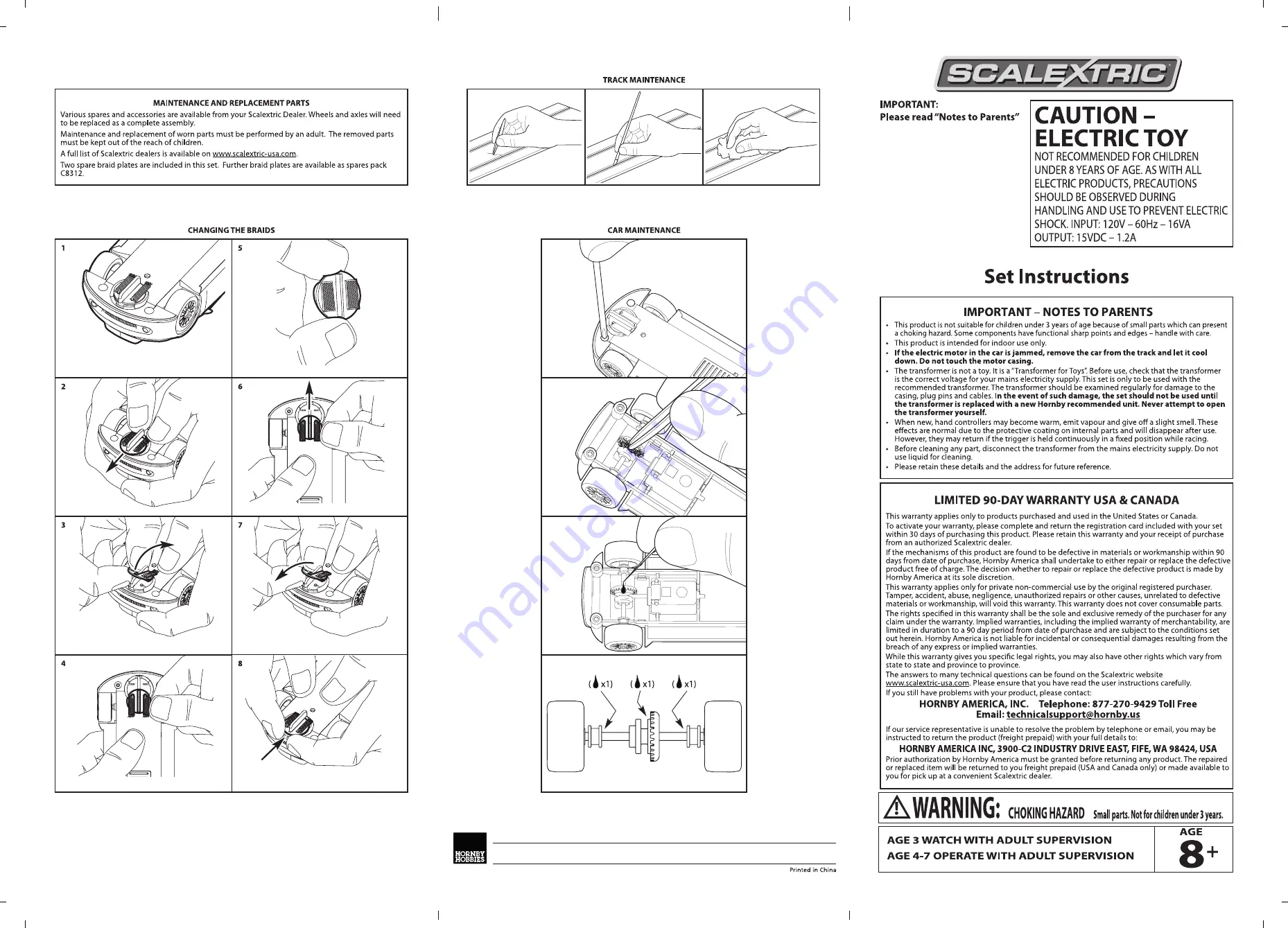 Hornby Hobbies SCALEXTRIC Set Instructions Download Page 1