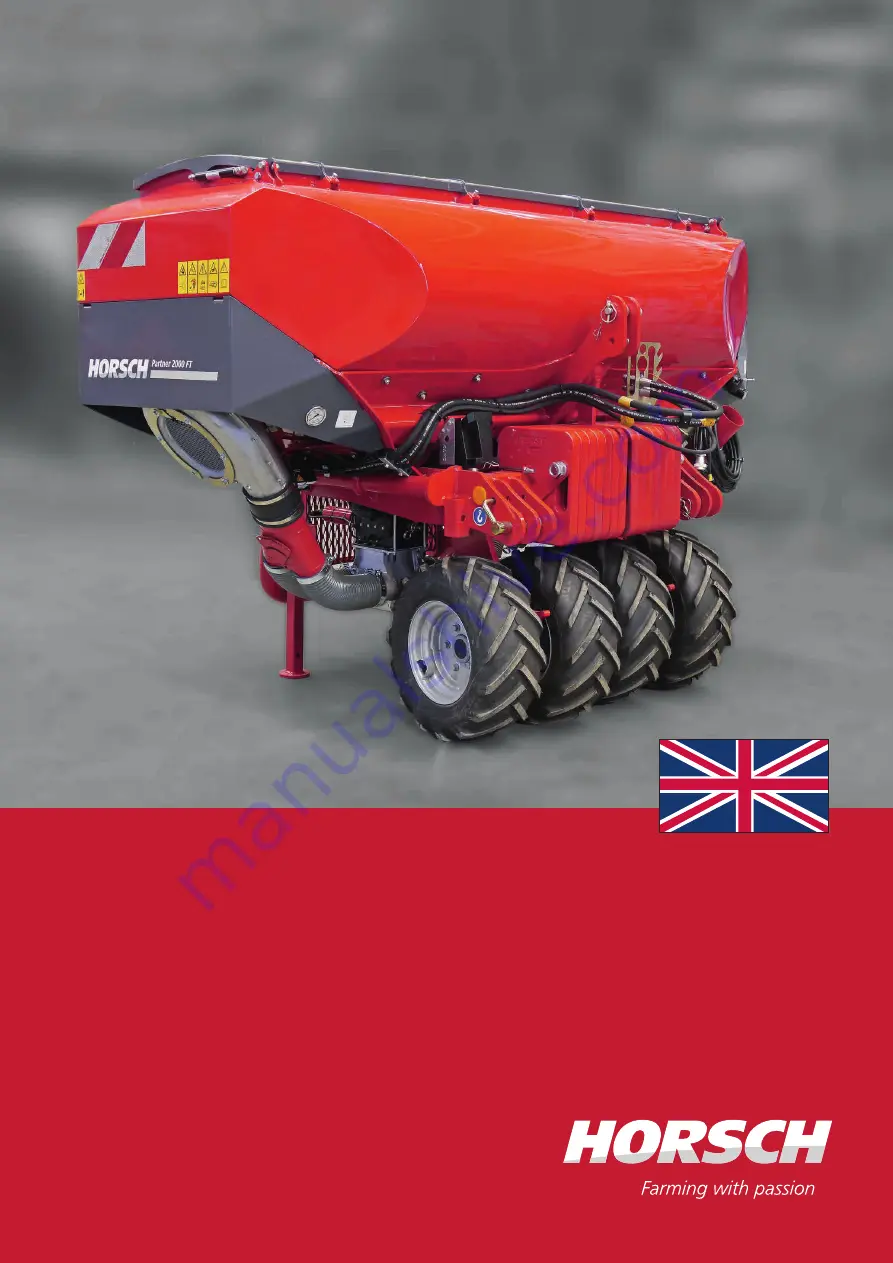 horsch Partner 2000 FT Operating Instructions Manual Download Page 1