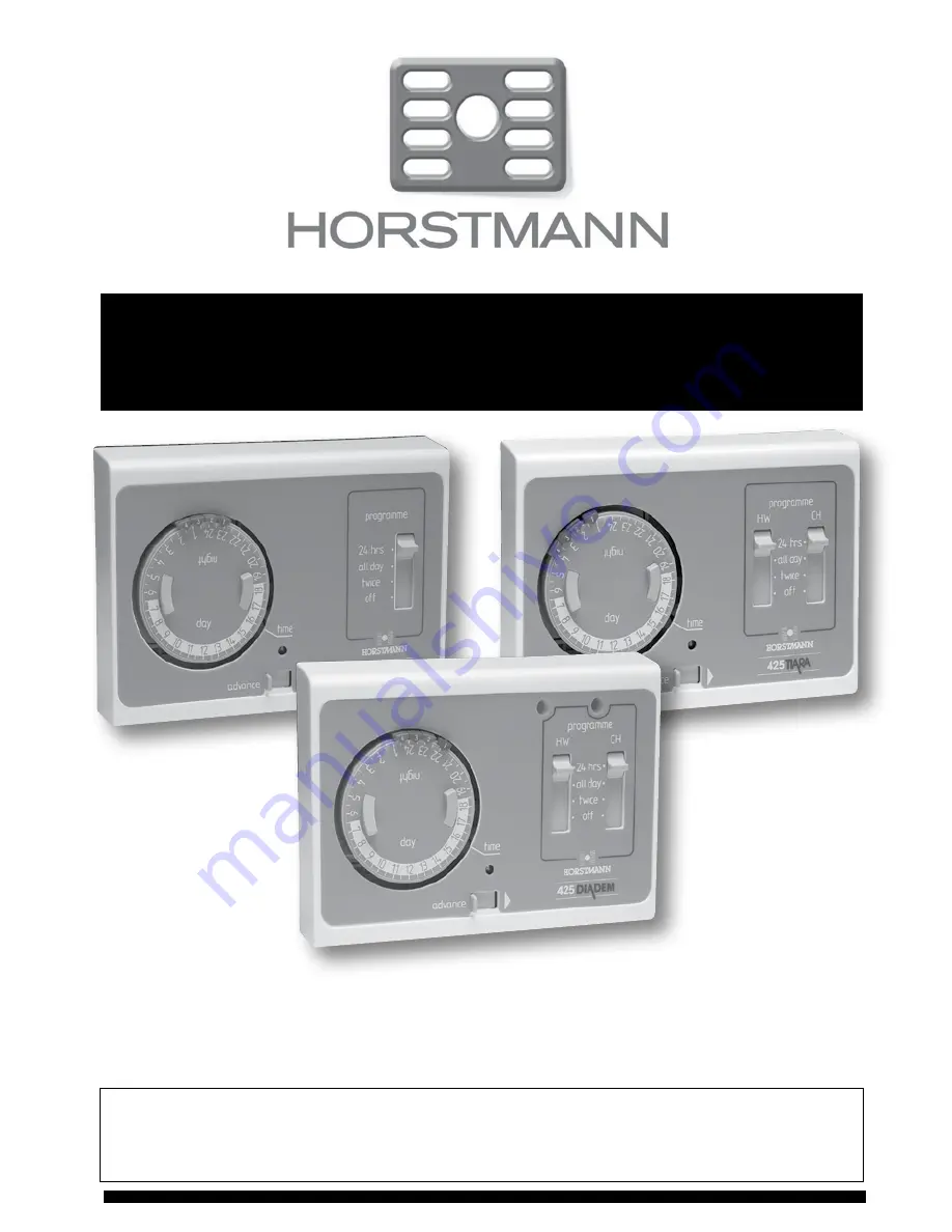 Horstmann 425 range Скачать руководство пользователя страница 1