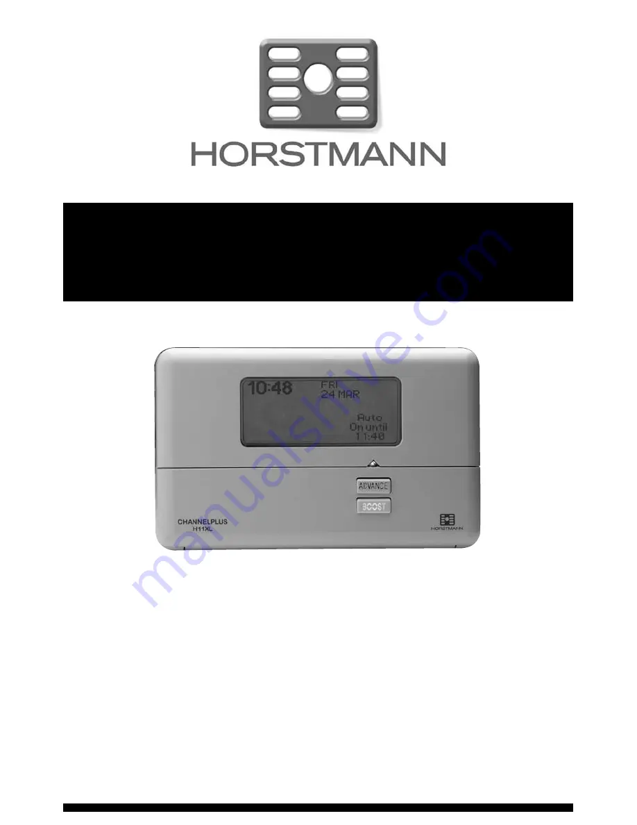 Horstmann ChannelPlus H11XL Series 2 User Operating Instructions Manual Download Page 1