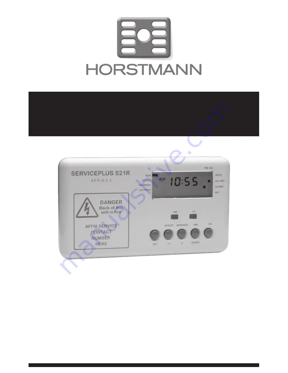 Horstmann ServicePlus S21R Series 2 User Operating Instructions Manual Download Page 1