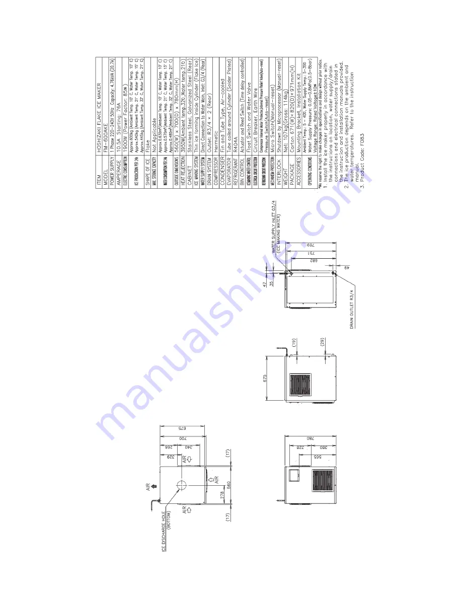 Hoshizaki 1800ALKE(-N) Service Manual Download Page 19