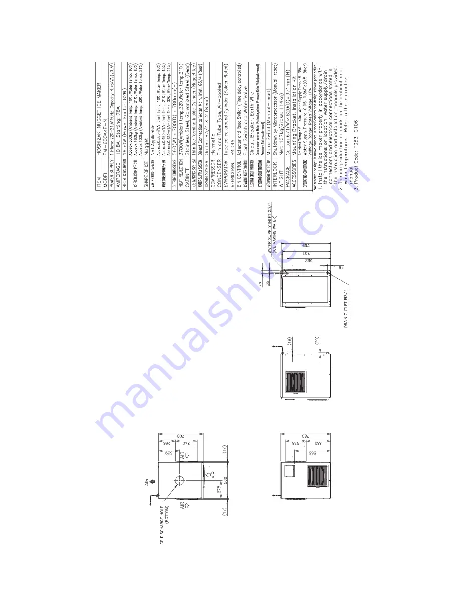 Hoshizaki 1800ALKE(-N) Service Manual Download Page 21