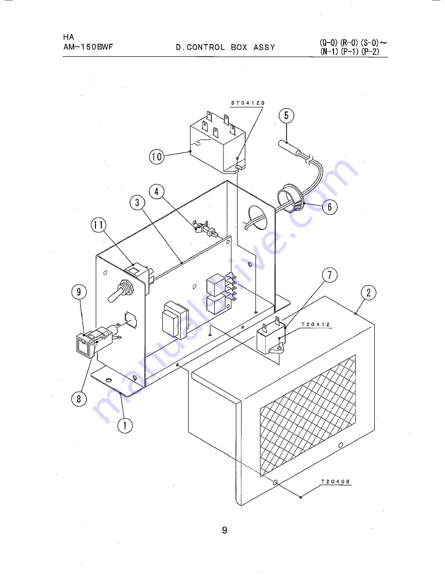 Hoshizaki AM-150BWF Parts List Download Page 12