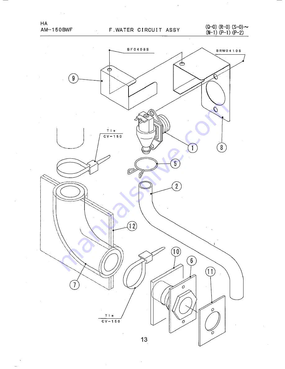 Hoshizaki AM-150BWF Parts List Download Page 16