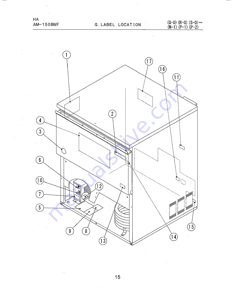 Hoshizaki AM-150BWF Parts List Download Page 18