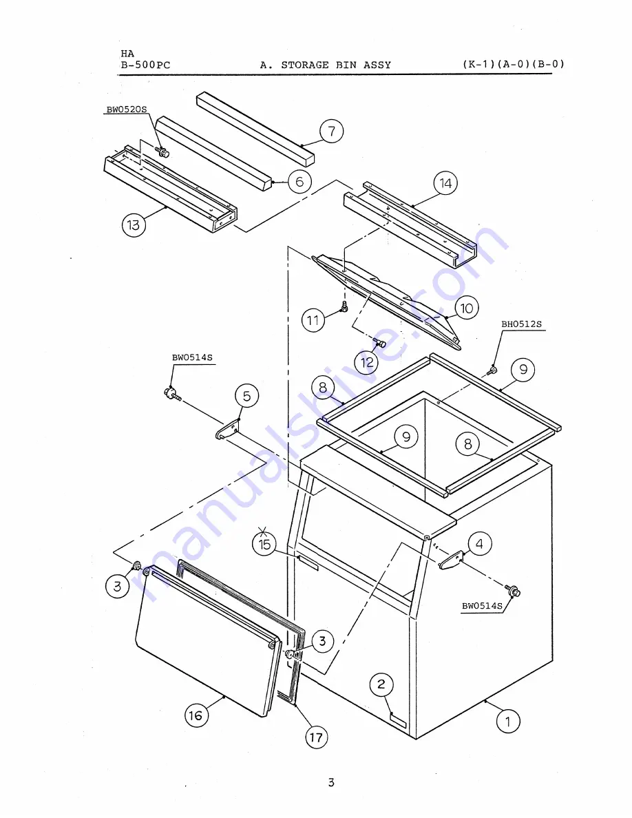 Hoshizaki B-300PC Parts List Download Page 6