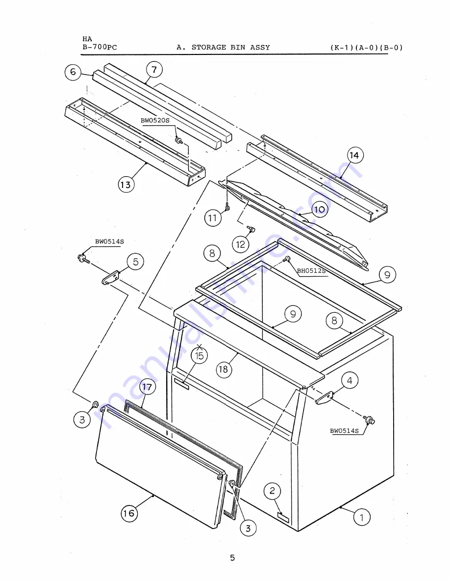 Hoshizaki B-300PC Parts List Download Page 8