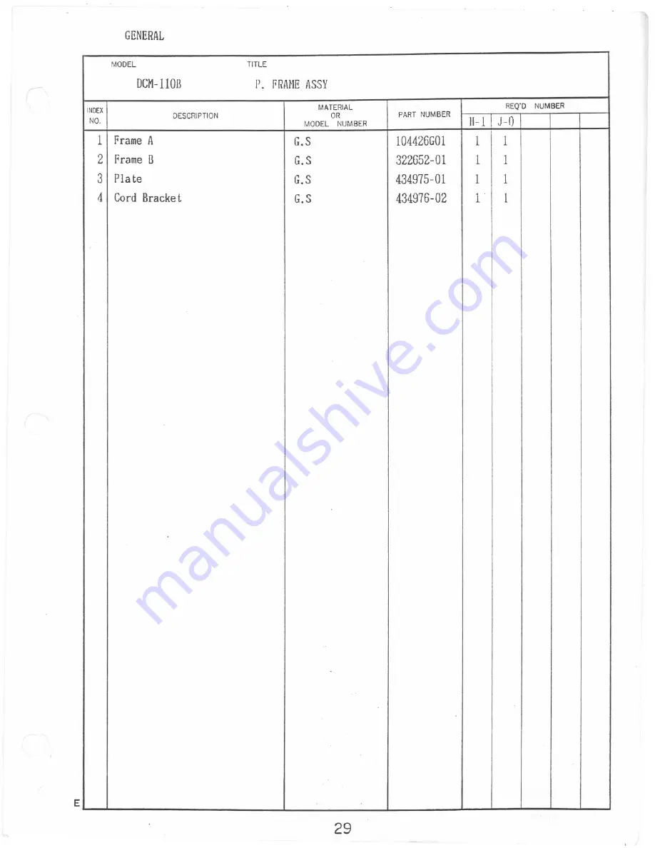 Hoshizaki DCM-110B Parts List Download Page 54