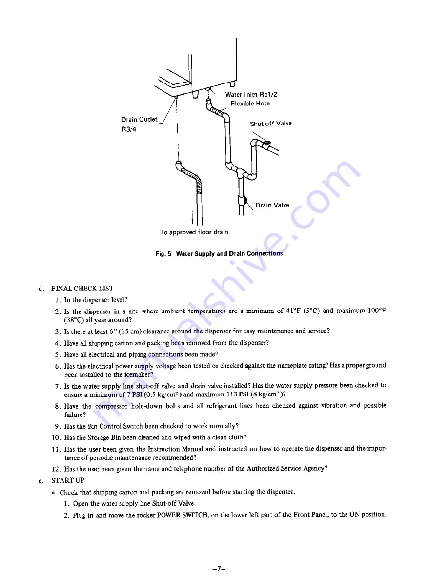 Hoshizaki DCM-231U Service Manual Download Page 13