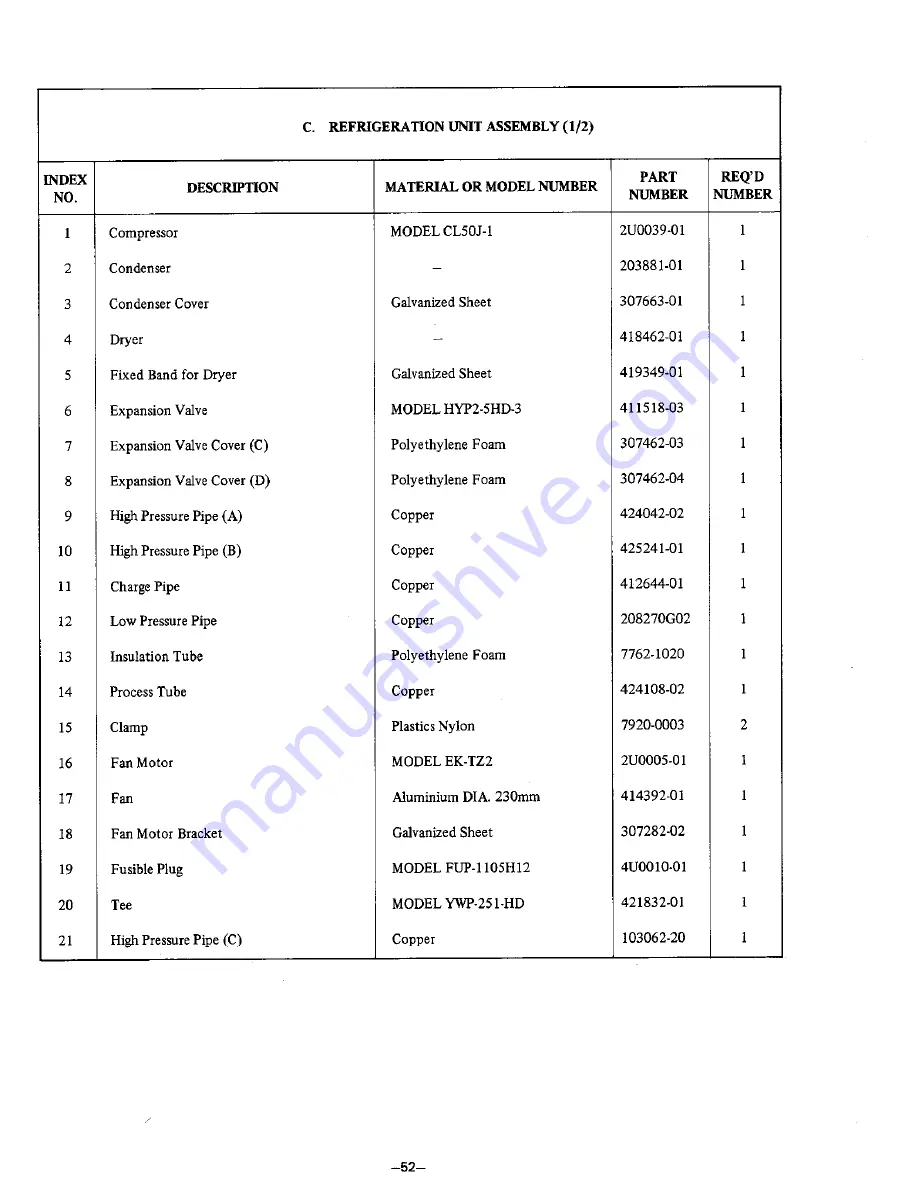 Hoshizaki DCM-231U Service Manual Download Page 60