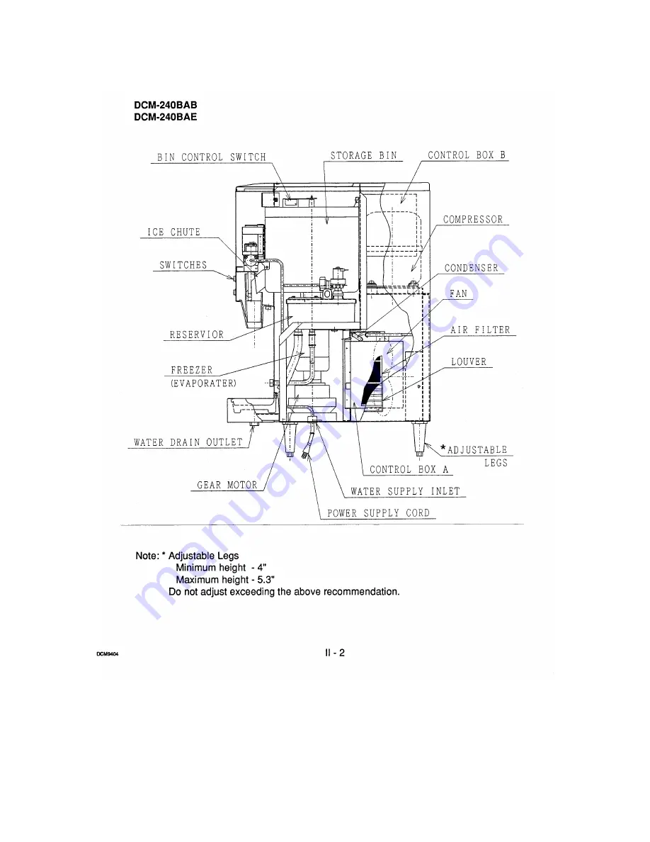 Hoshizaki DCM-240 Скачать руководство пользователя страница 12