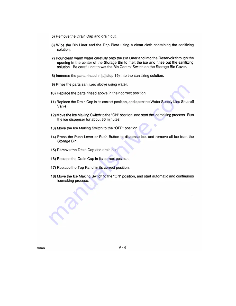 Hoshizaki DCM-240 Service Manual Download Page 85