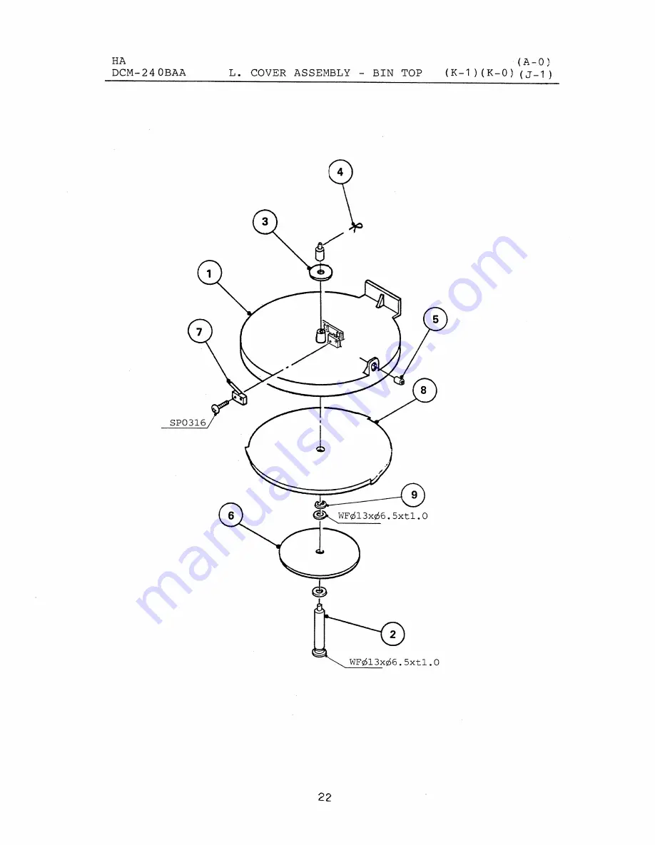 Hoshizaki DCM-240BAA Parts List Download Page 26