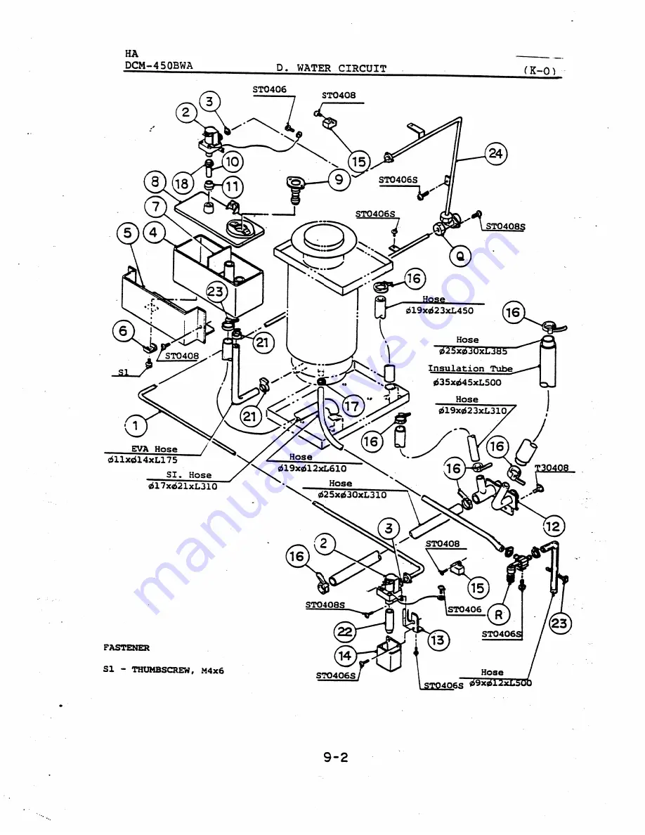 Hoshizaki DCM-450BWA Parts List Download Page 13