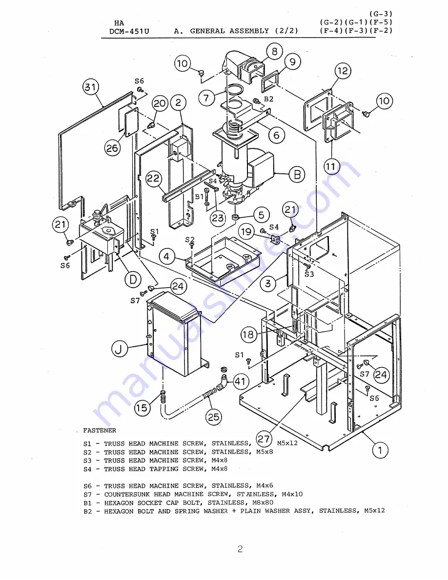 Hoshizaki DCM-451U Parts List Download Page 4