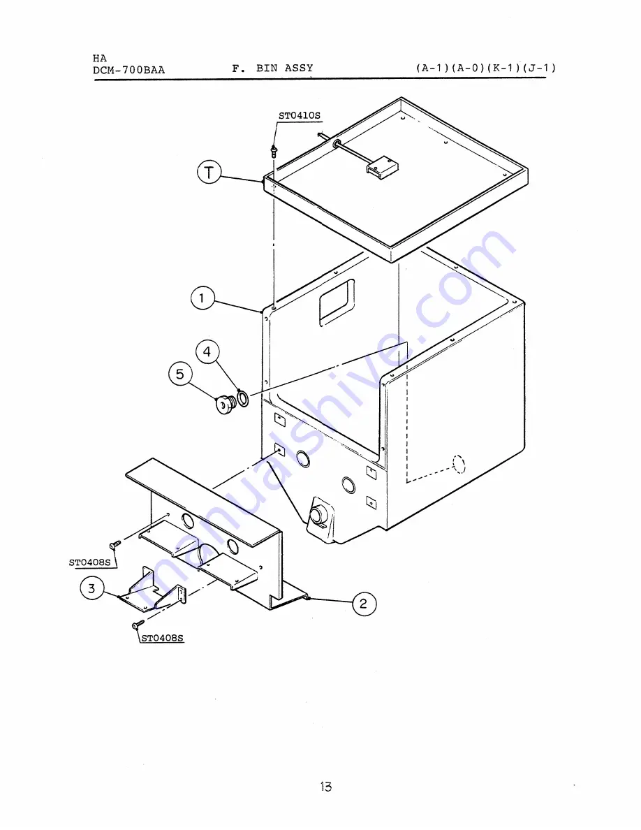 Hoshizaki DCM-700BAA Parts List Download Page 20